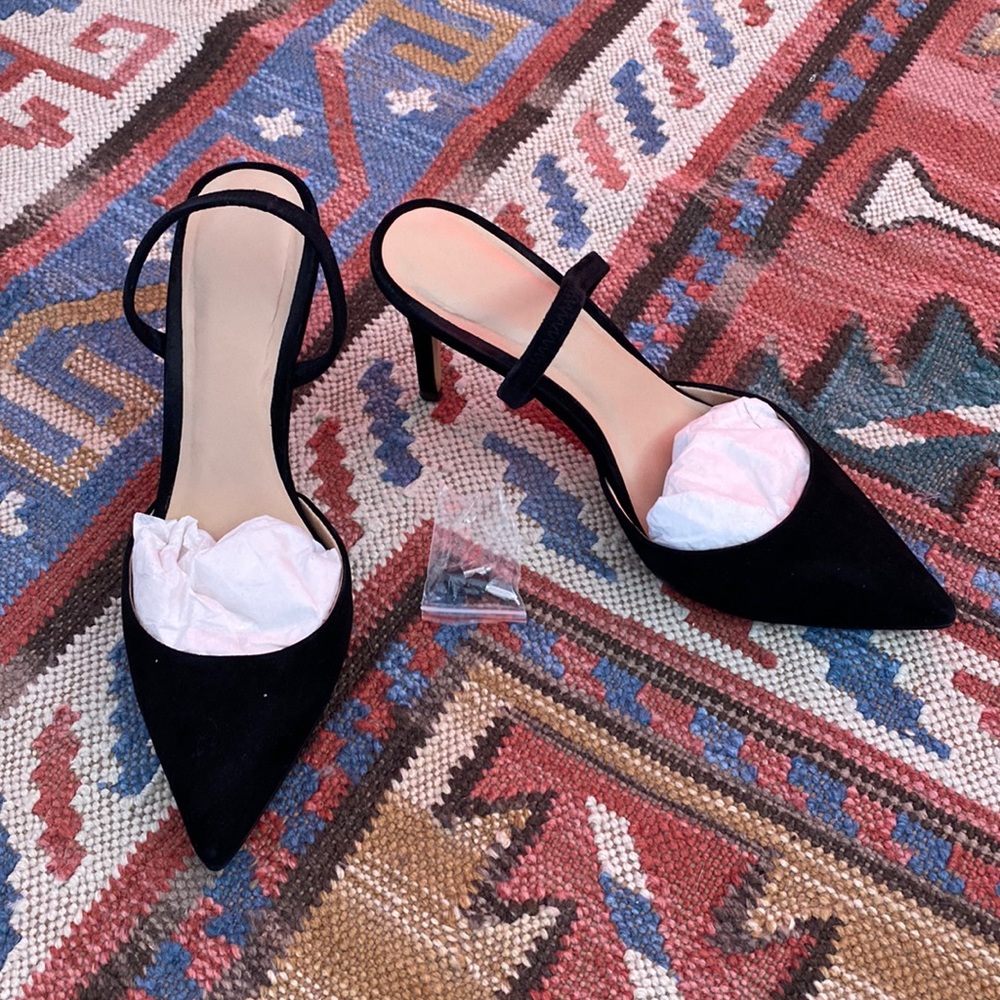 French brand, Jonak black suede heels. Sz 38 EU / 7.5 US